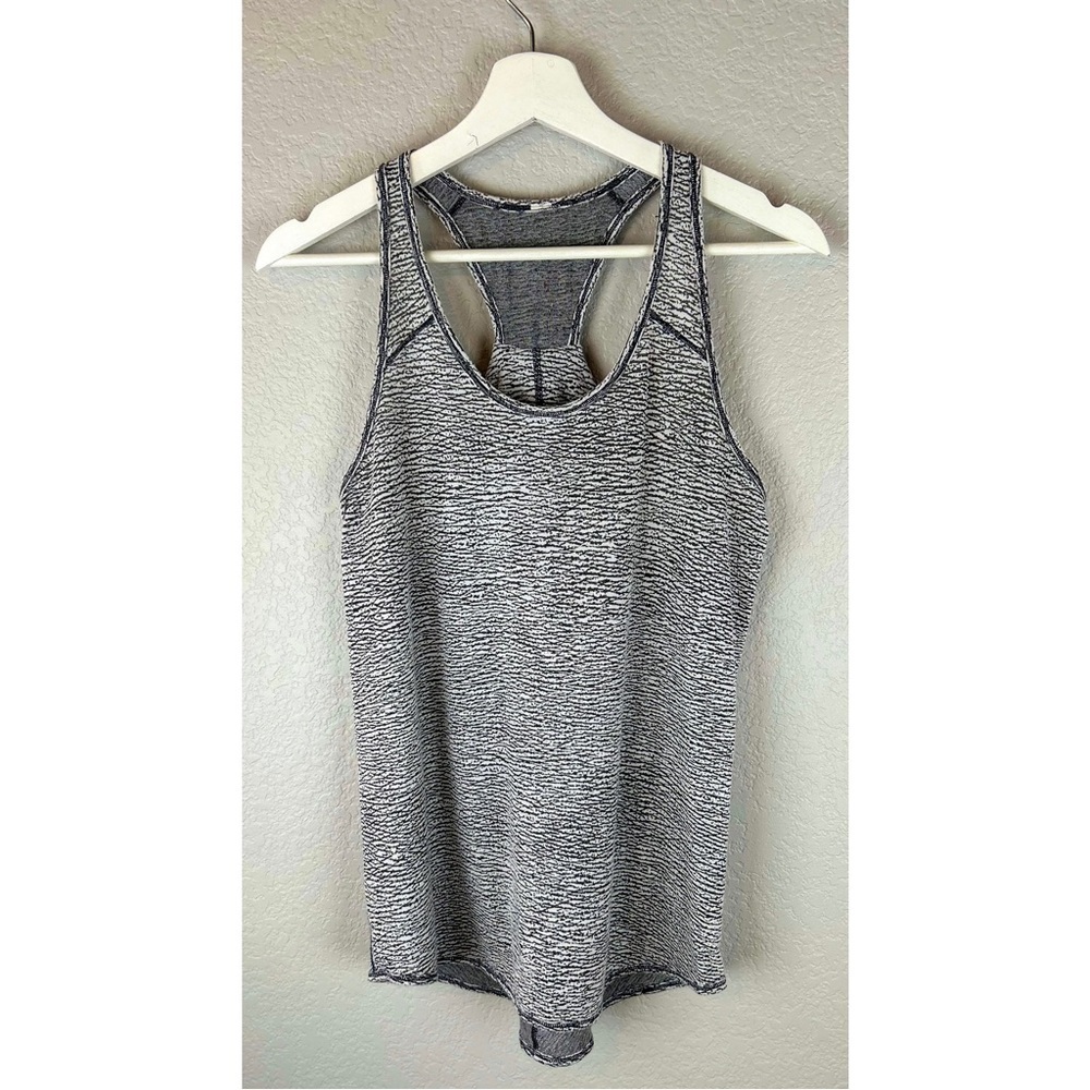 Lululemon Black/White Racerback Tank, size 6 - Picture 2 of 9